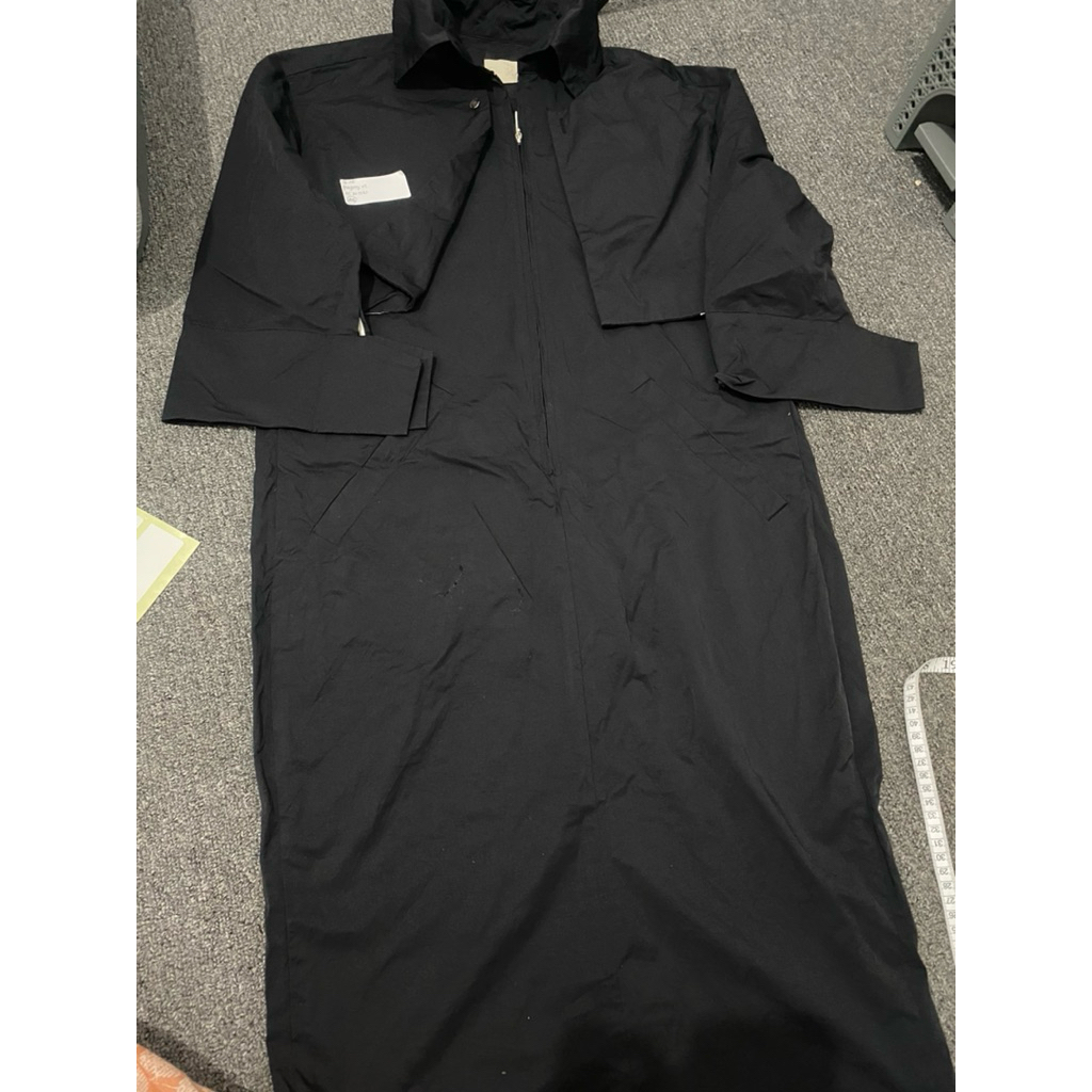 preloved outer dress panjang hitam wanita rompi tebal sleting (A38)