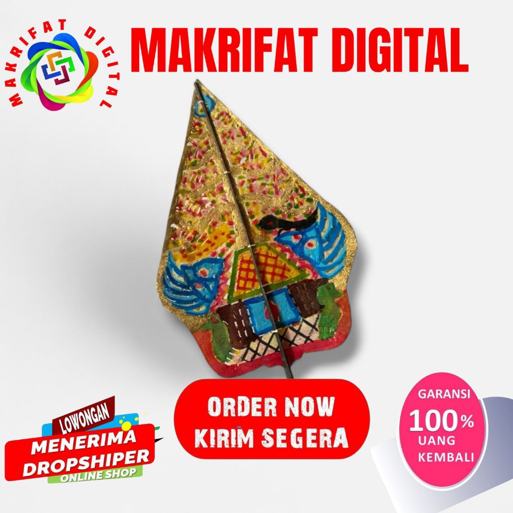 ZACK MART Gunungan Kayon Wayang Kulit Asli Ukuran Jumbo Tinggi 60 CM