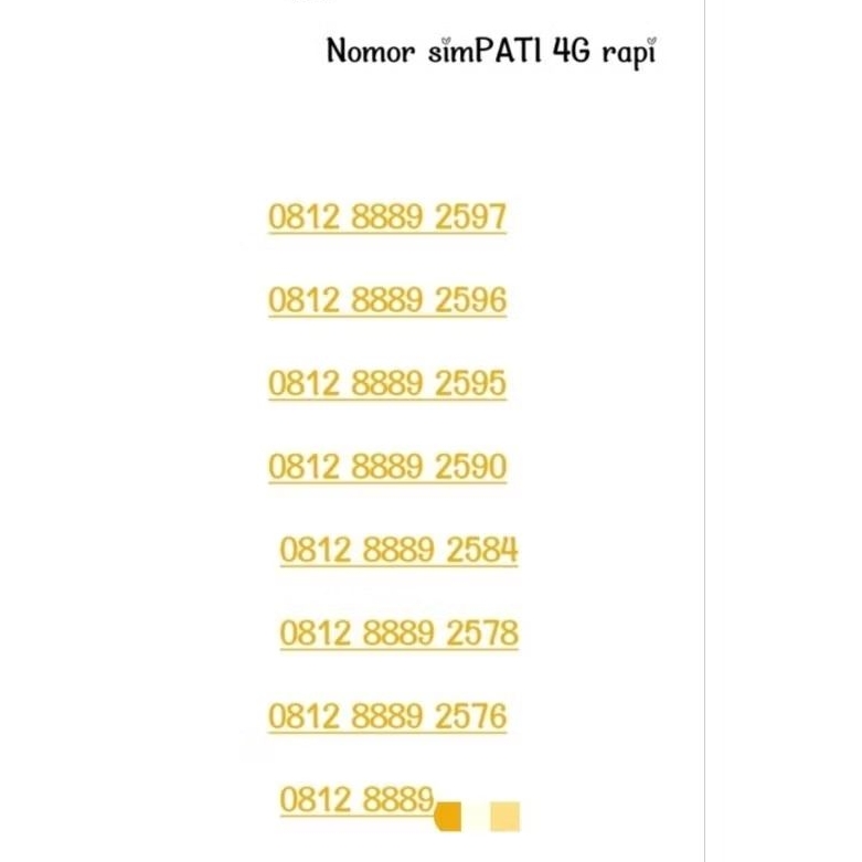 Nomor cantik Telkomsel red