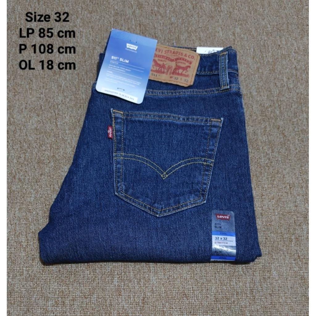 Jeans Pria Lev"s 511 Slim Cool Performance News Original Fit ( 511-5847 )