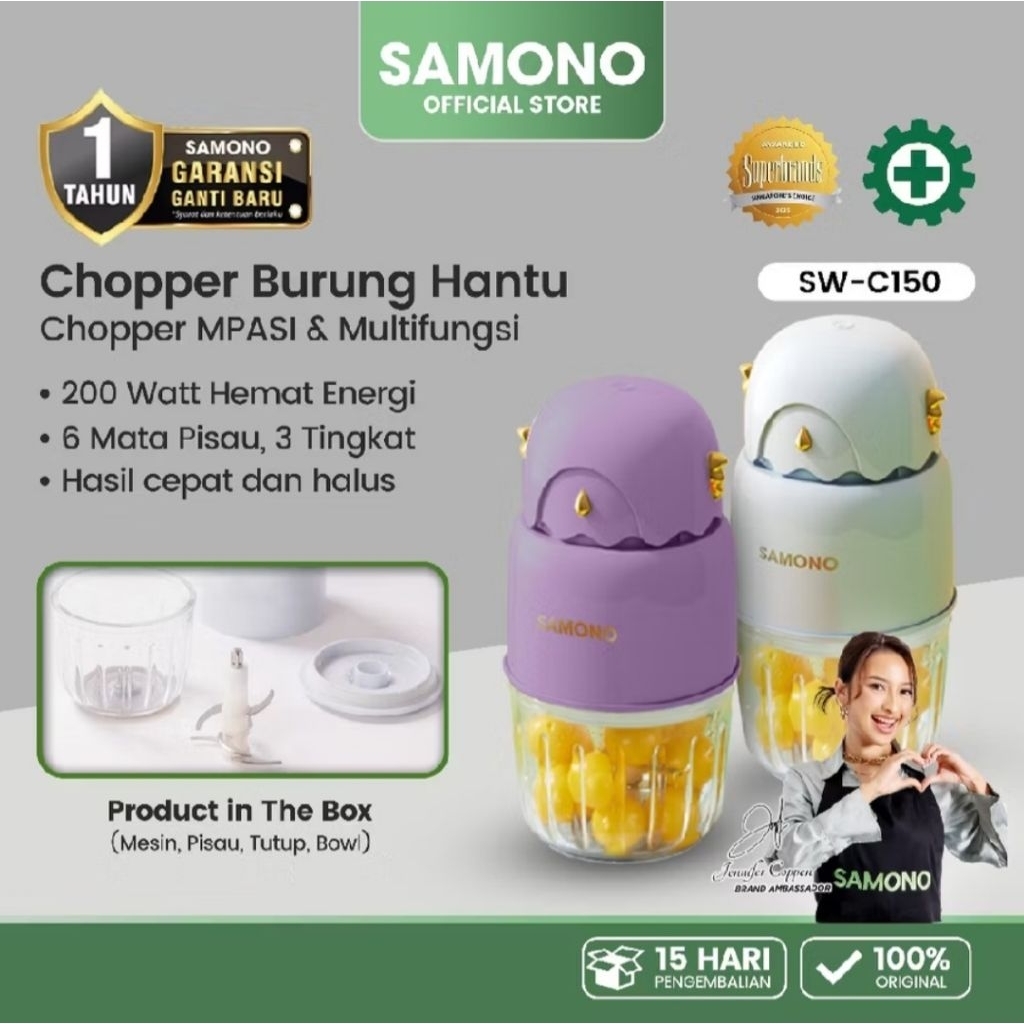 SAMONO | SAMONO SW C150 MINI FOOD PROCESSOR | SAMONO FOOD PROCESSOR | MINI CHOPPER MURAH