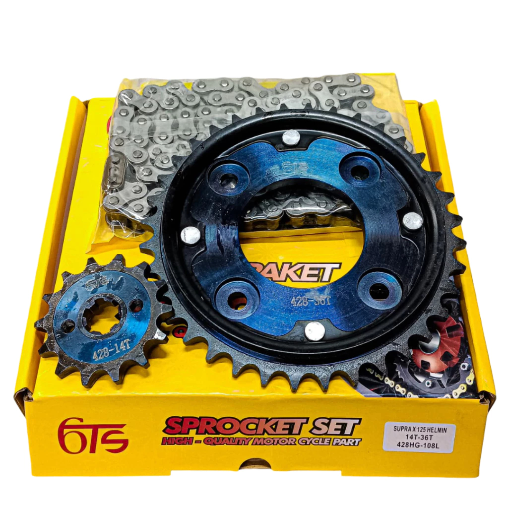 [14T/37T] GEAR / GIR SET PAKET SEPUH 14T 37T BLADE NEW - SUPRA X 125 KARBU / INJEKSI - REVO FIT FI /