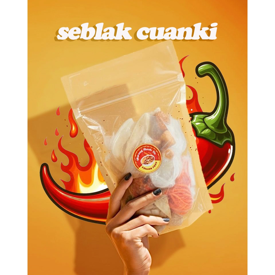 Seblak Cuanki Frozen Pedas Komplit Seblak Kuah Instan Baso Aci Cuanki Bandung Isi Lengkap Warung Fro