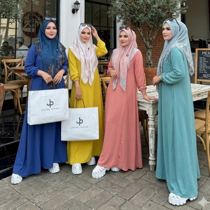 MOCCA DRESS Gamis Terbaru Journey Scarves
