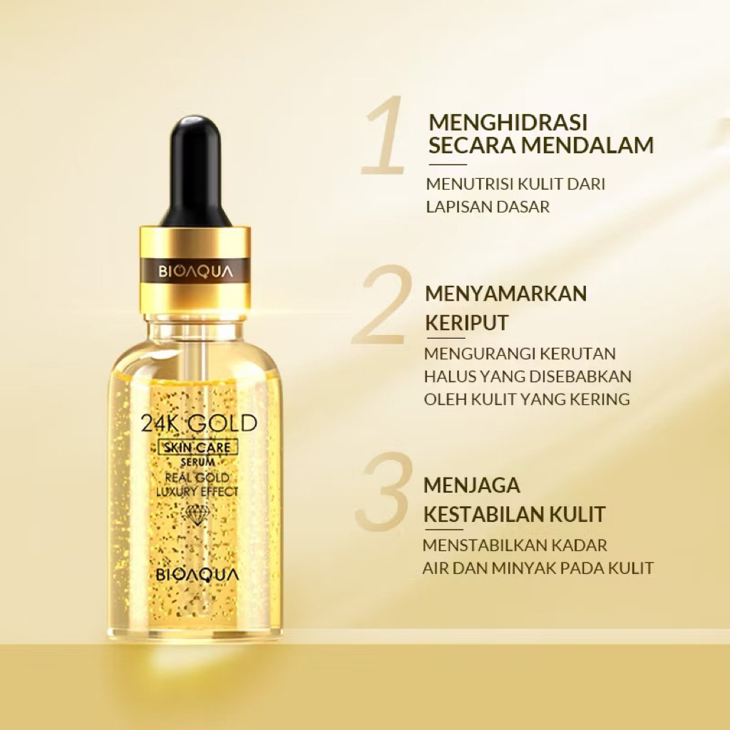 BIOAQUA 24K SERUM GOLD 30 ML ORIGINAL BPOM