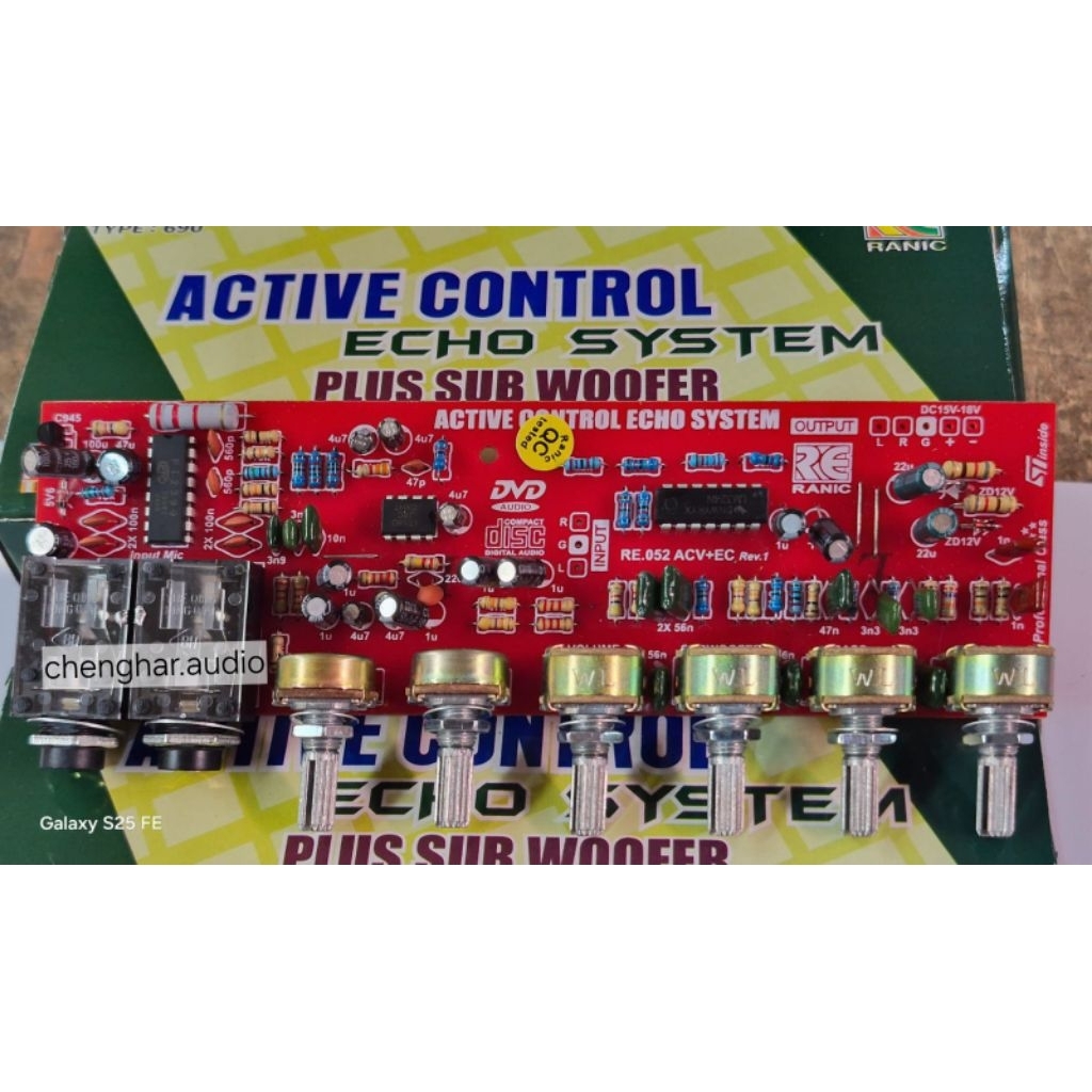 Kit tone control stereo mic echo subwoofer karaoke