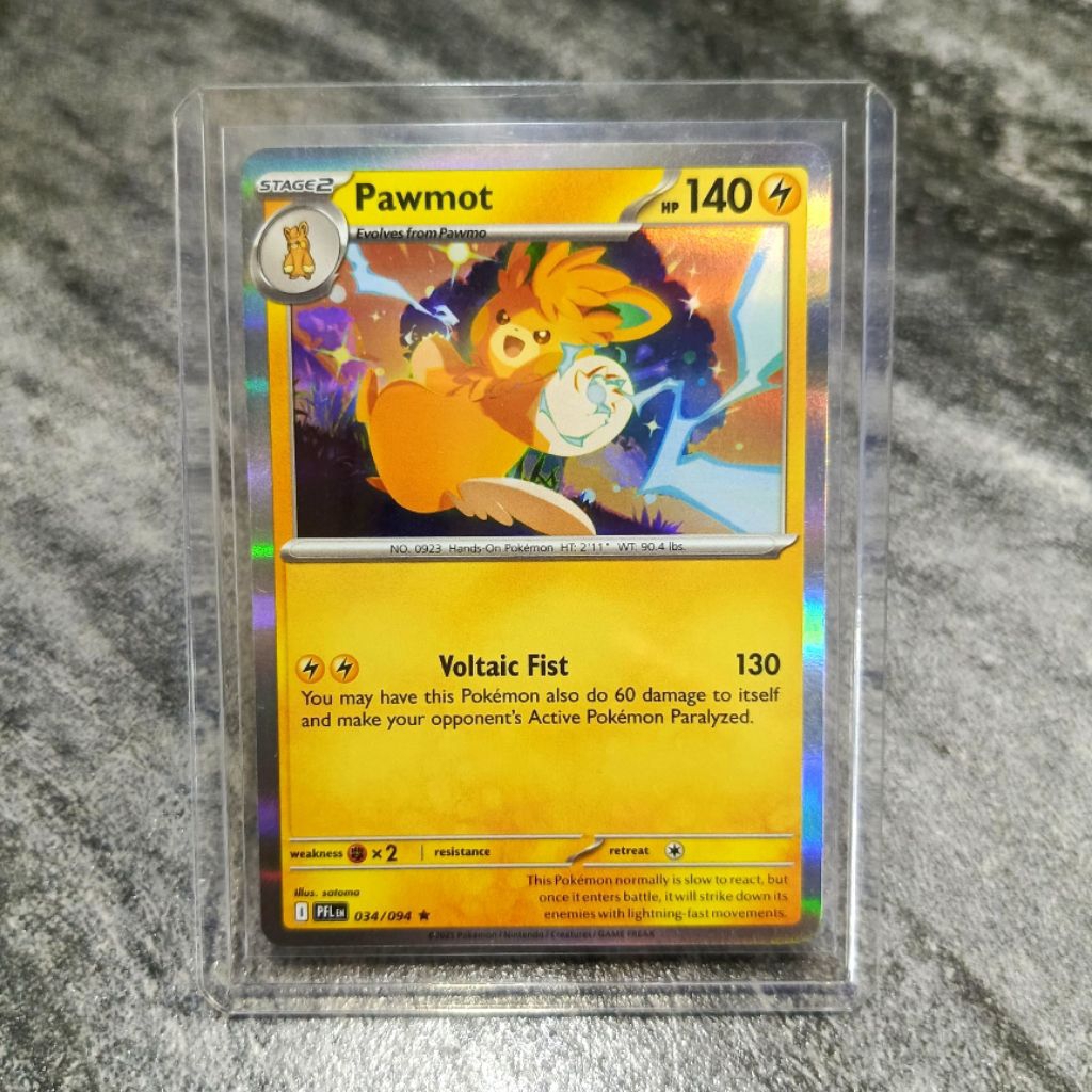 pawmot holo dapat toploader | kartu pokemon TCG original english | kartu pokemon asli | sedia juga k
