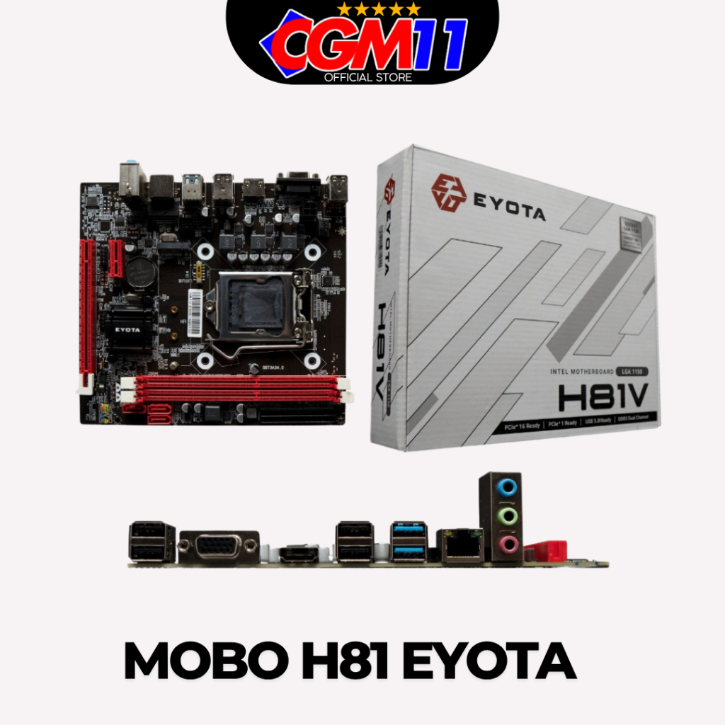 Motherboard Eyota H81 Intel LGA 1150 DDR3 USB 3.0 SATA 3.0 Micro ATX