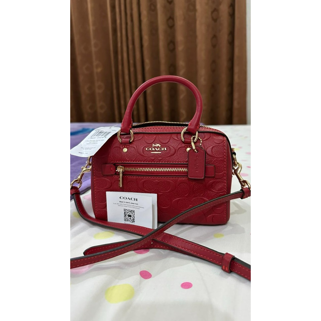 PRELOVED COACH MINI ROWAN RED