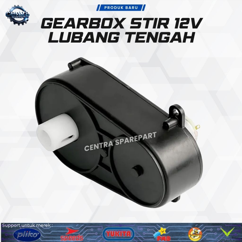 Gearbox Stir Mobil Mainan Aki Anak 12V Lubang Tengah | Dinamo Setir Mobil Remot Mainan Elektrik