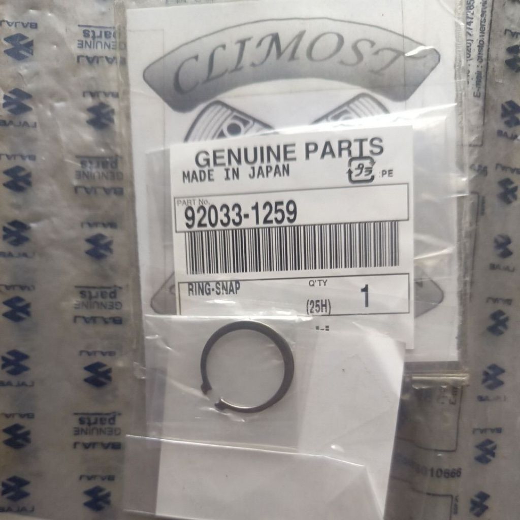 RING SNAP RASIO NINJA 150R RR SS RING SNAP TRANSMISI NINJA 150RR S150SS RR OLD NEW 92033-1259