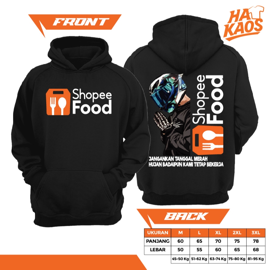 Sweater Hoodie Pria Keren SHOPEE FOOD Bahan Tebal SPX Rider