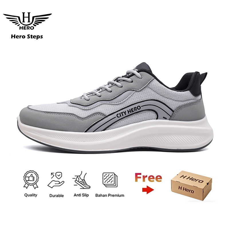 H Hero-Sepatu Sneakers Pria Sol Karet Anti Slip Max