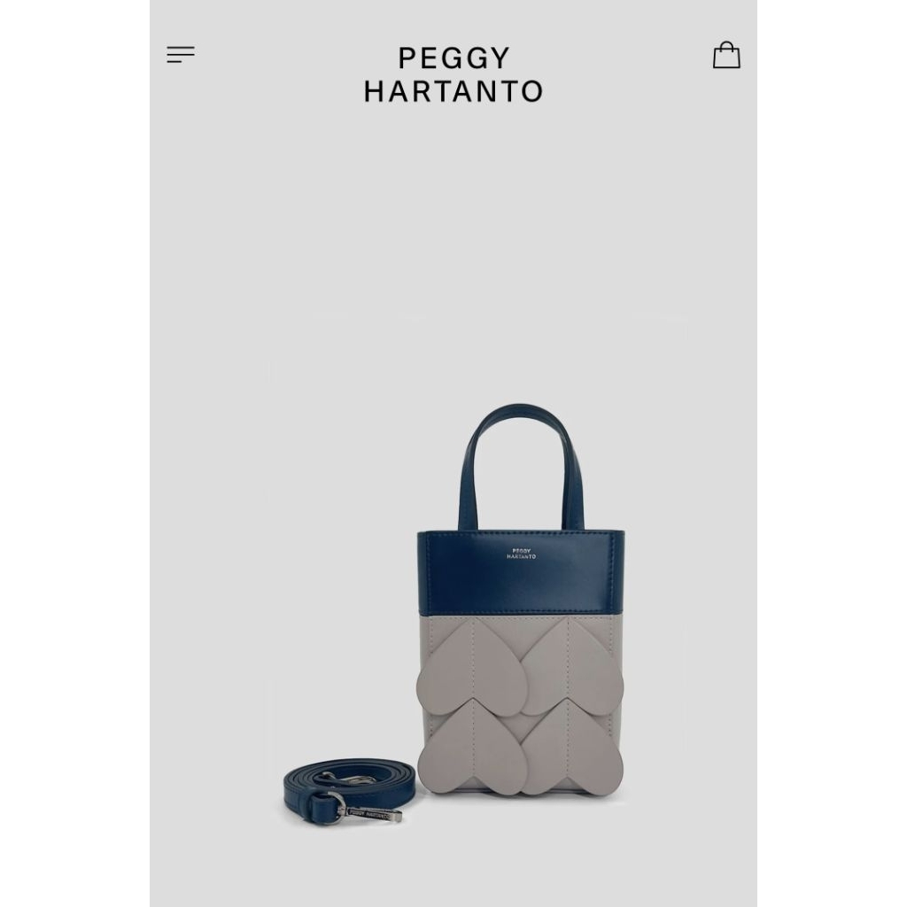 PEGGY HARTANTO axil mini bag in marine/stone