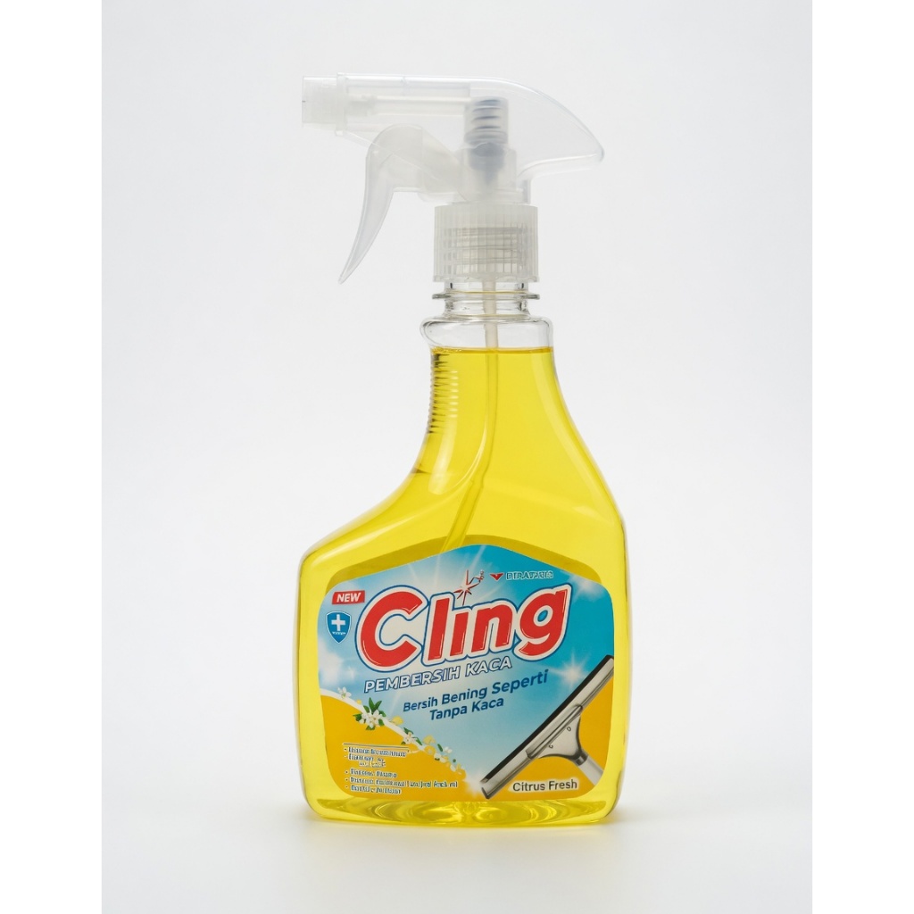 CLING PEMBERSIH KACA Botol Spray 440 ml Pembersih kaca Crsytaclear Tech