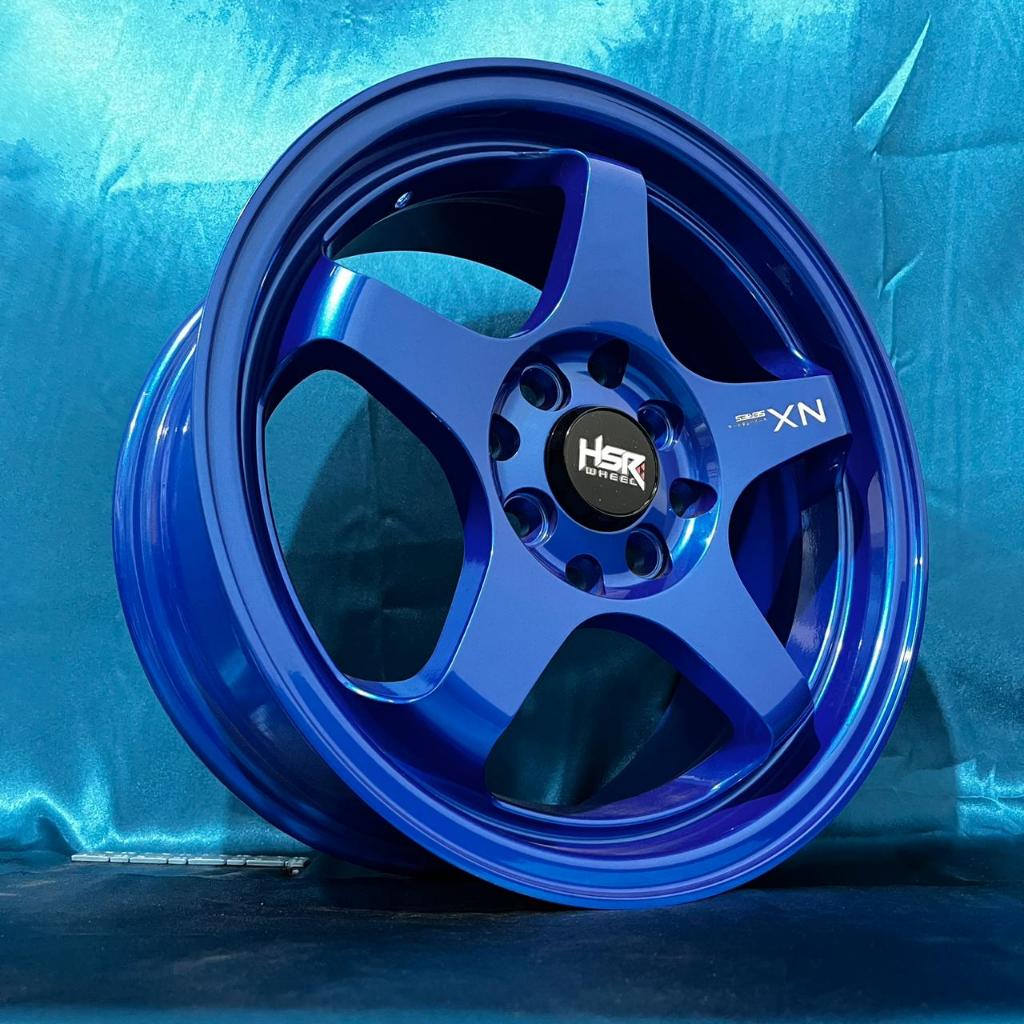 Velg mobil jdm ring 15 hsr kailolo r15x6,5 h8x100-114,3 warna biru elegant