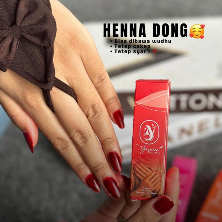 YASMEEN Nail Henna Halal Aplikator Jarum Kutek Henna Tahan Lama