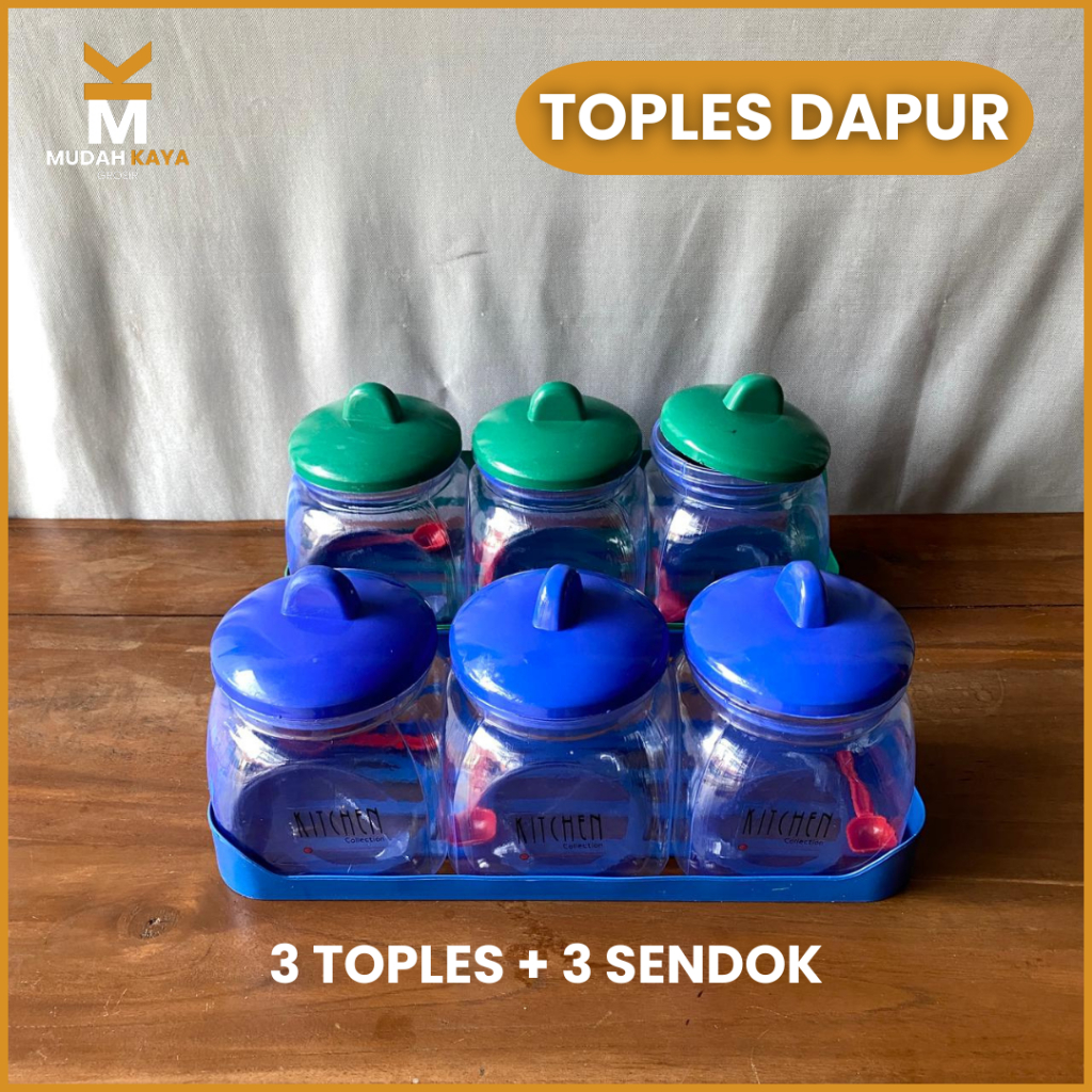 RAK TOPLES DAPUR | TOPLES BUMBU 1 SET | WADAH BUMBU SERBAGUNA