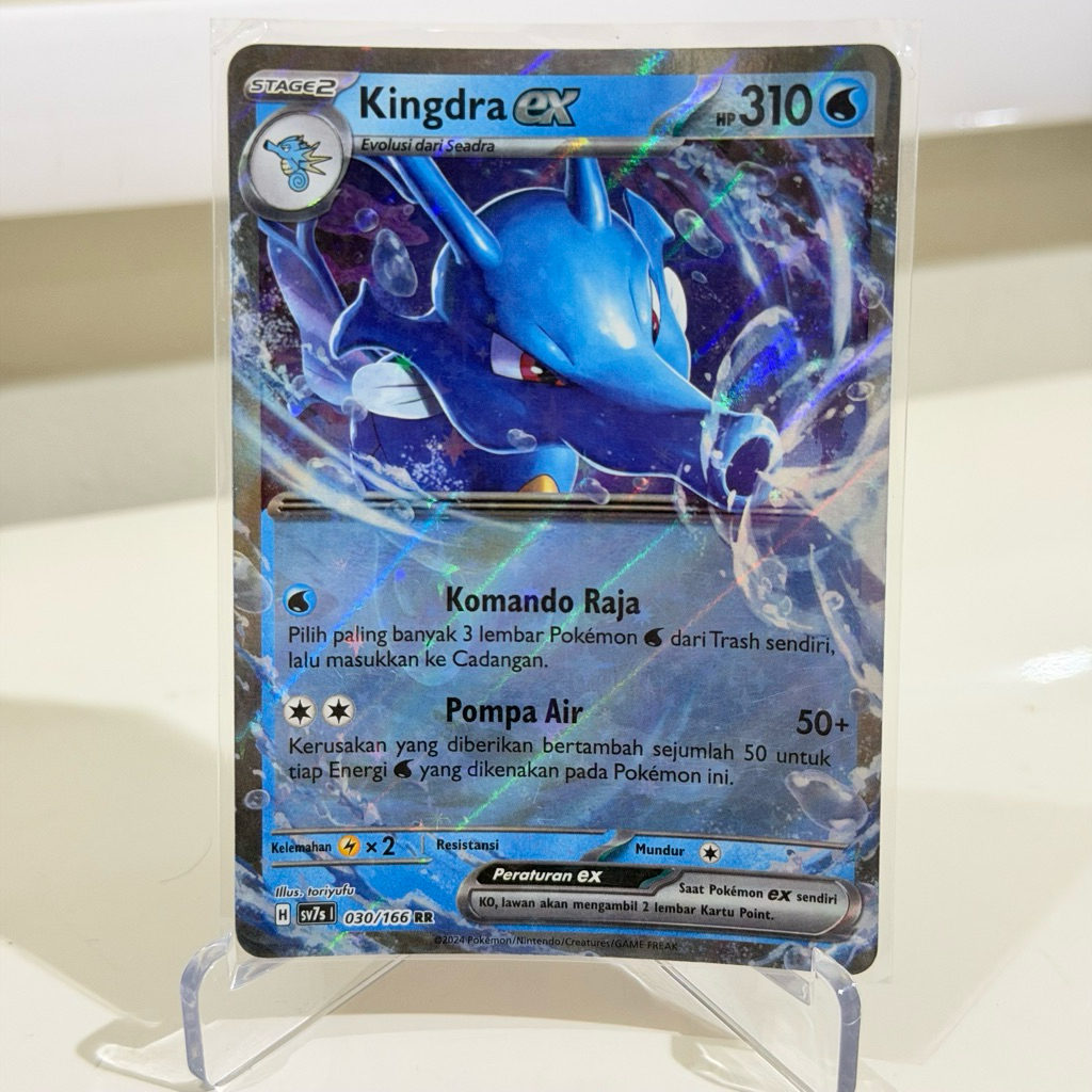 Kartu Pokemon Original - Kingdra EX RR sv7s 030/166