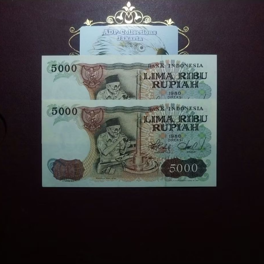 Uang Kuno 5000 Rupiah Asah Intan Tahun 1980