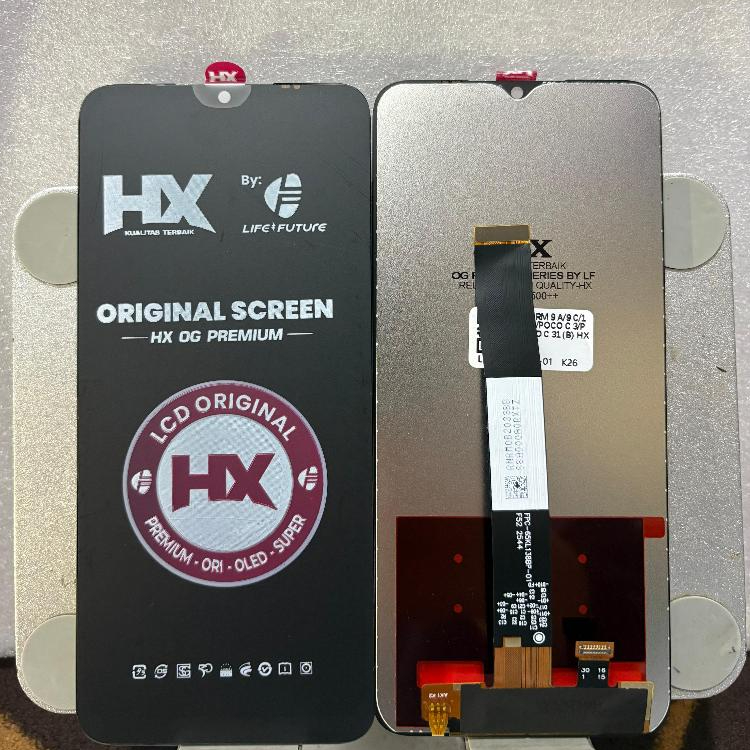 LCD TOUCHSCREEN REDMI 9A / 9C / 10A BLACK HX PREMIUM / OG SUPER