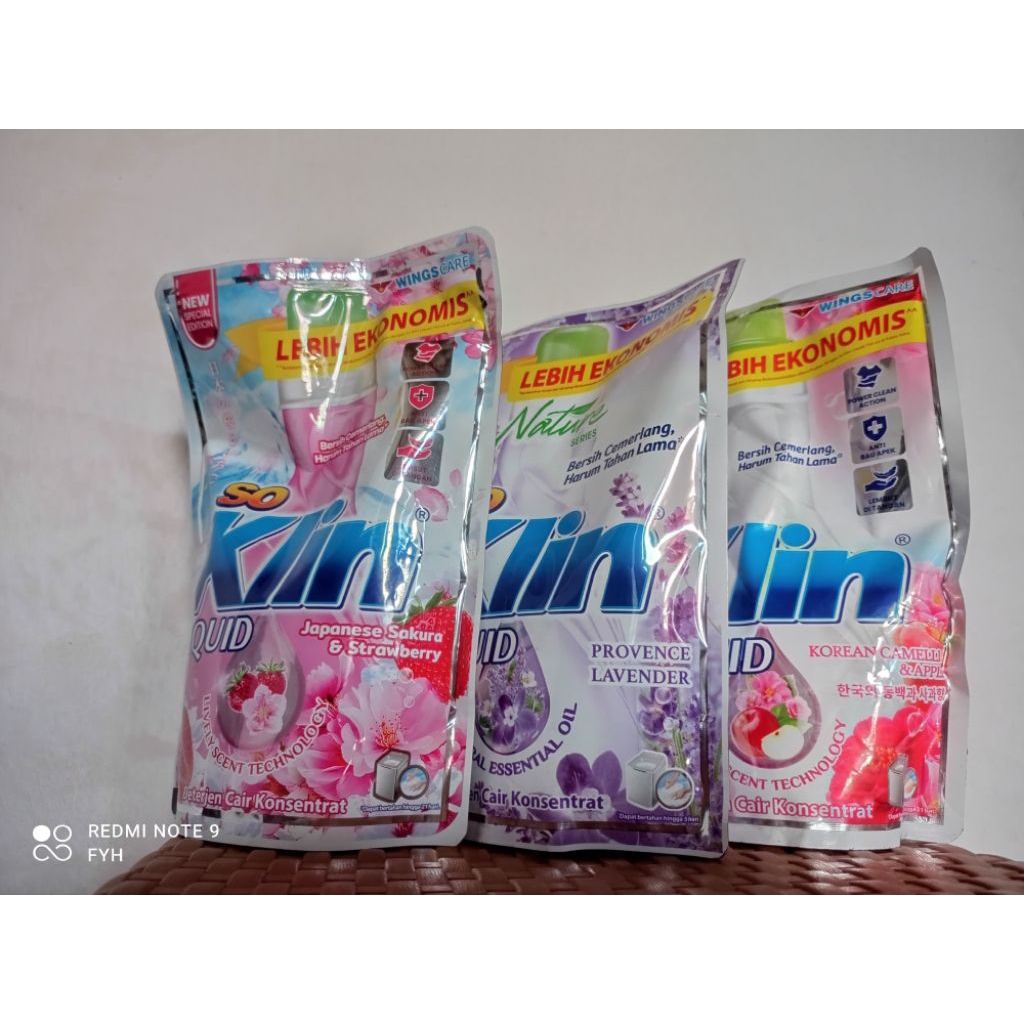 Soklin liquid Cair 525ml-Soklin Deterjen Liquid-Liquid Cair
