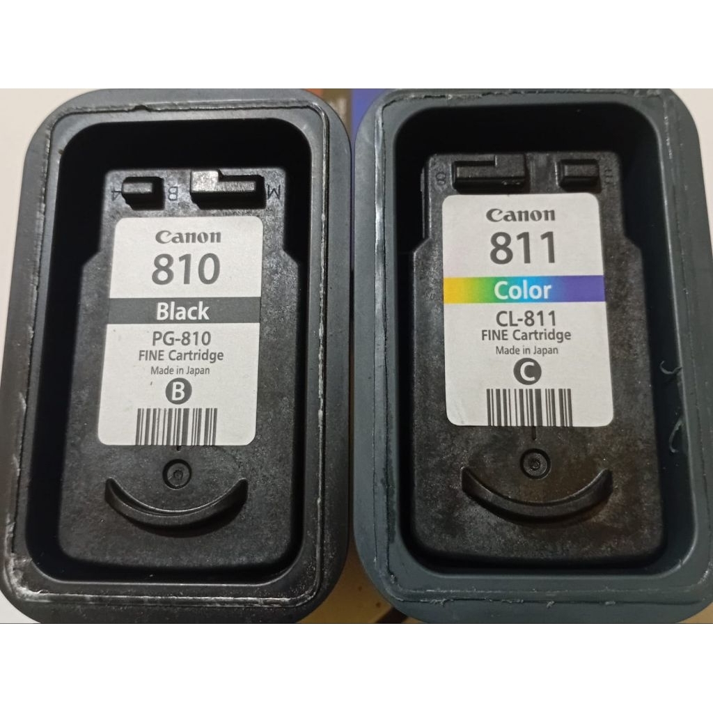 CARTRIDGE CANON 810 811 BEKAS ORI SIAP PAKE (SATU SET)