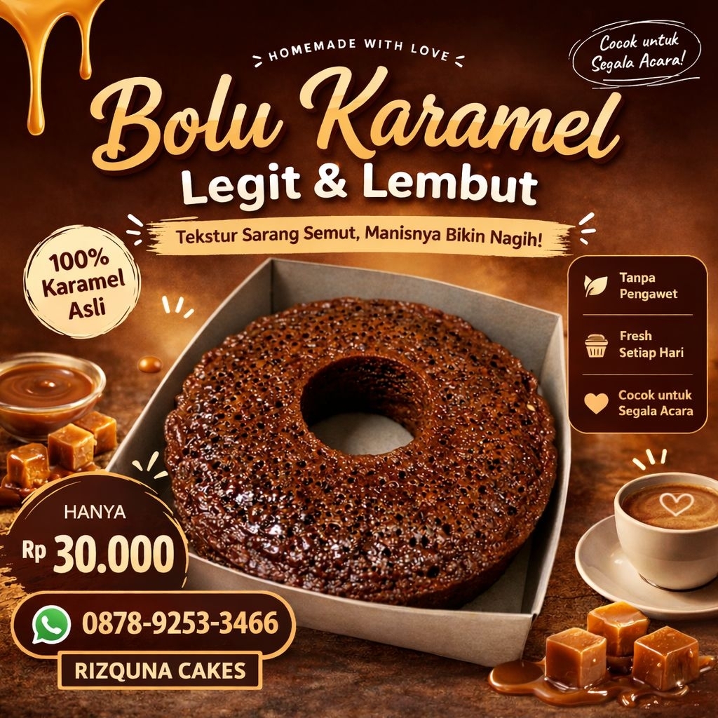 Bolu karamel sarang semut