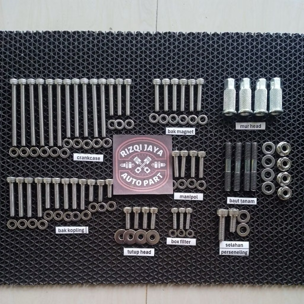 baut blok mesin yamaha 125z/125 zr stainless 304