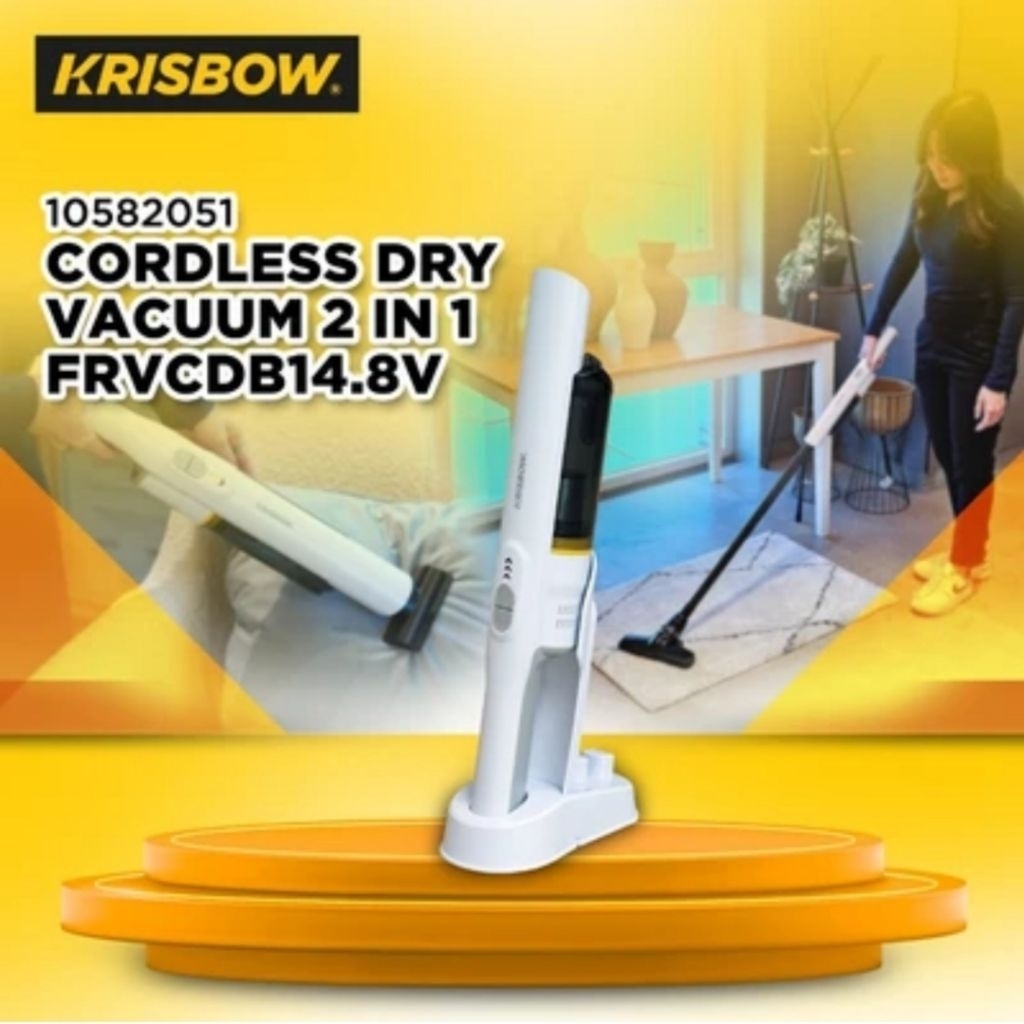 Krisbow Dry Vacuum Cleaner Cordless 2 In 1 Frvcdb14.8v