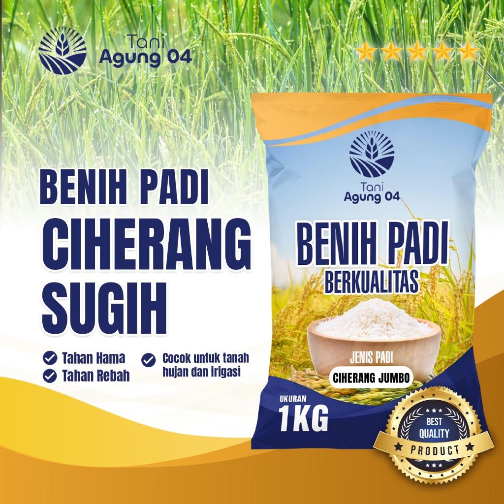 Benih Padi Bibit Padi CIHERANG SUGIH Kualitas Original Kemasan 1 Kilo