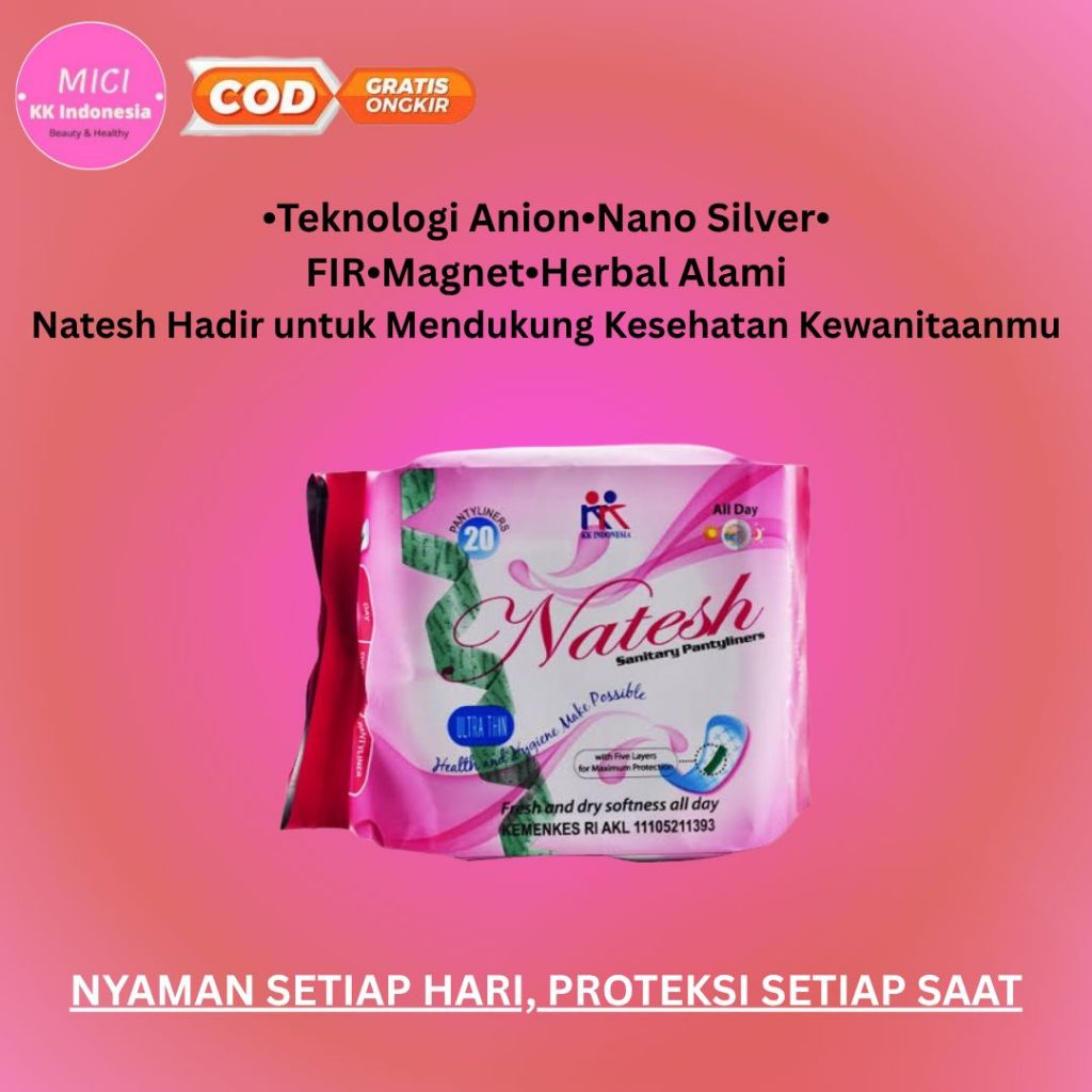 Pembalut Natesh Pantyliner KK Indonesia