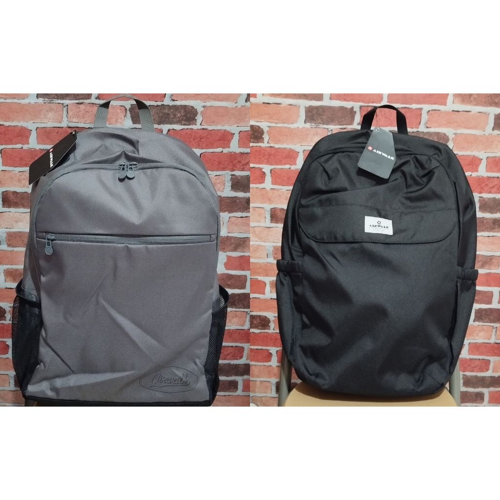 Tas Ransel Airwalk Abu-abu/ Hitam [ORIGINAL]