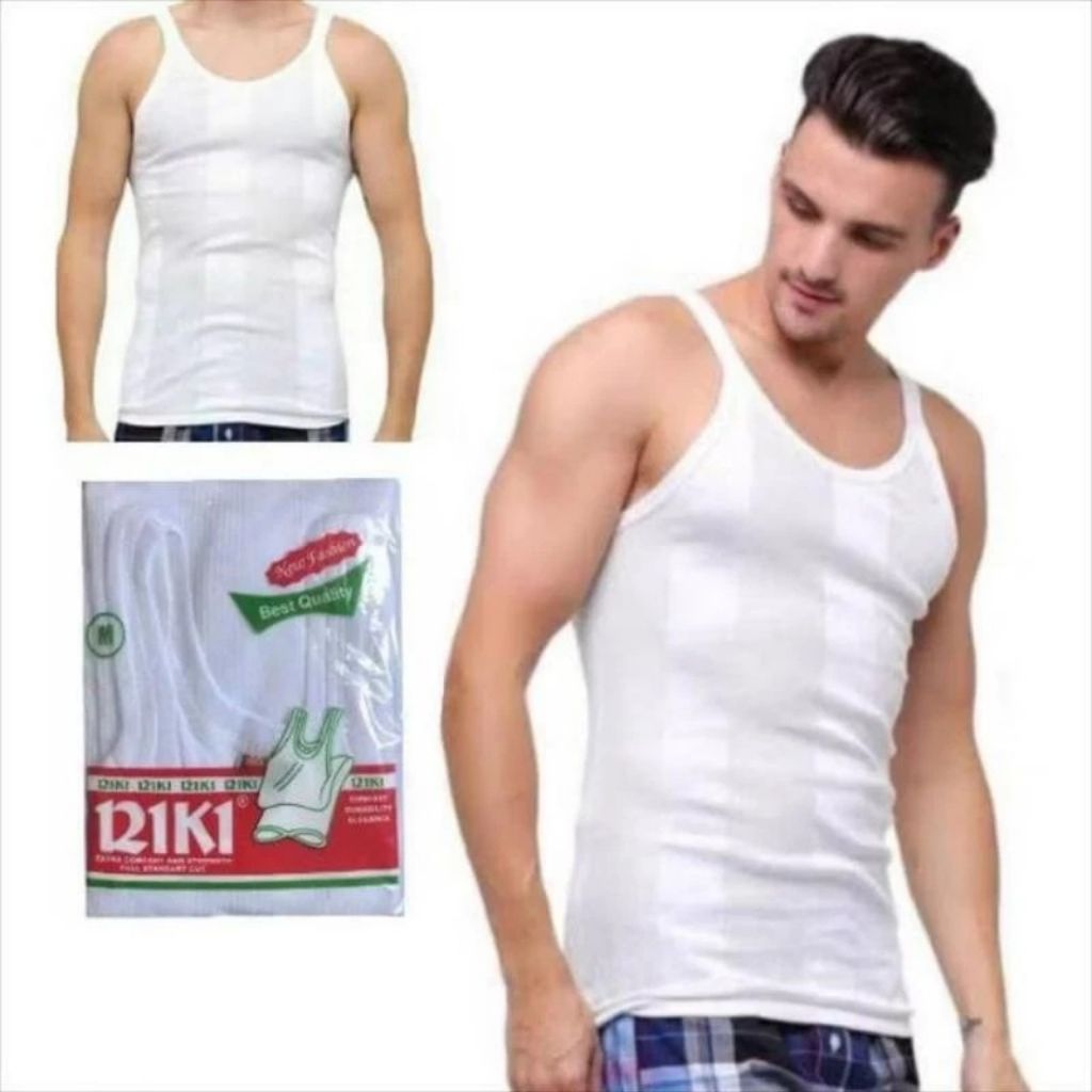 isi 3PCS Singlet dalam pria/Kaos singlet Pria RIKI/Kaos Kutang singlet