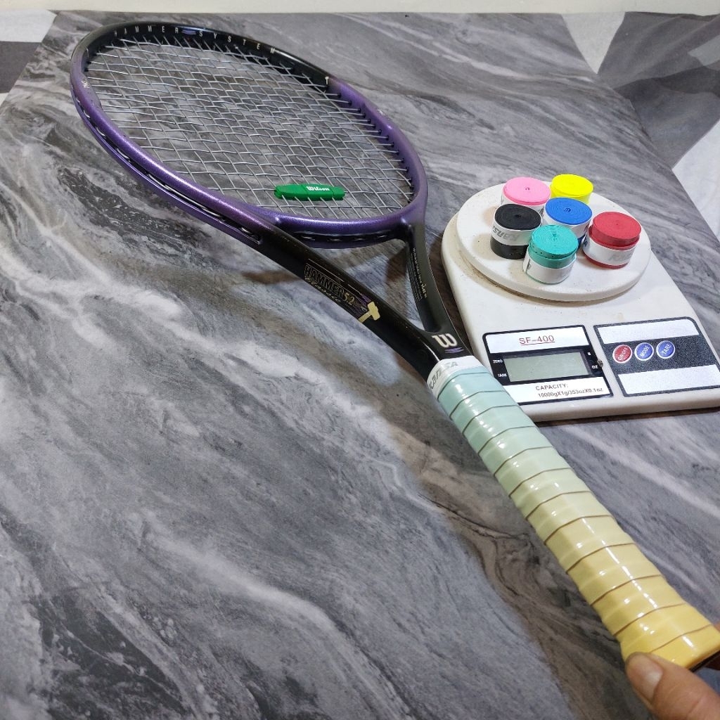 RAKET TENIS ORIGINAL WILSON HAMMER 5.2 CLASSIC BEKAS 295GRAM SIAP PAKAI
