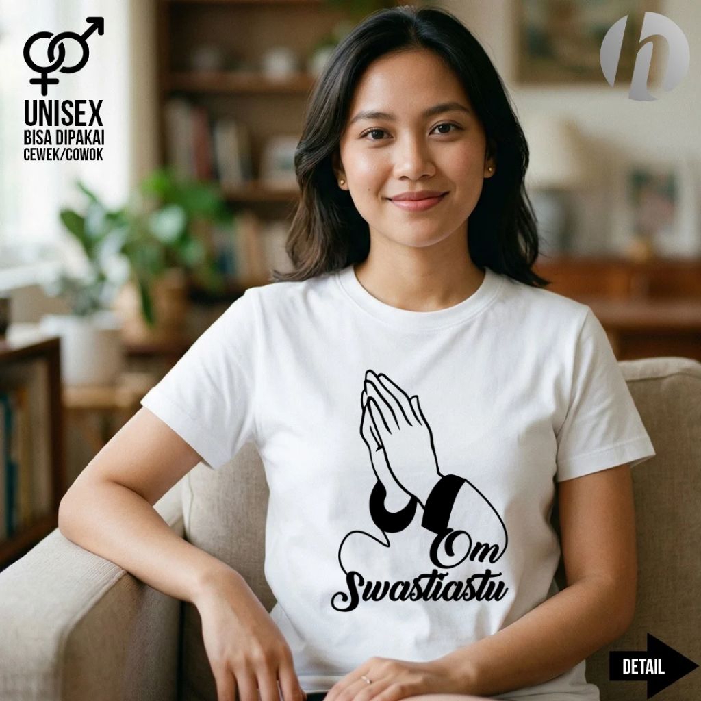 Mittara - Seri Hindu Kaos Baju Hindu Om Swastiastu Custom UNISEX Kaos Nyepi Hindu Dharma