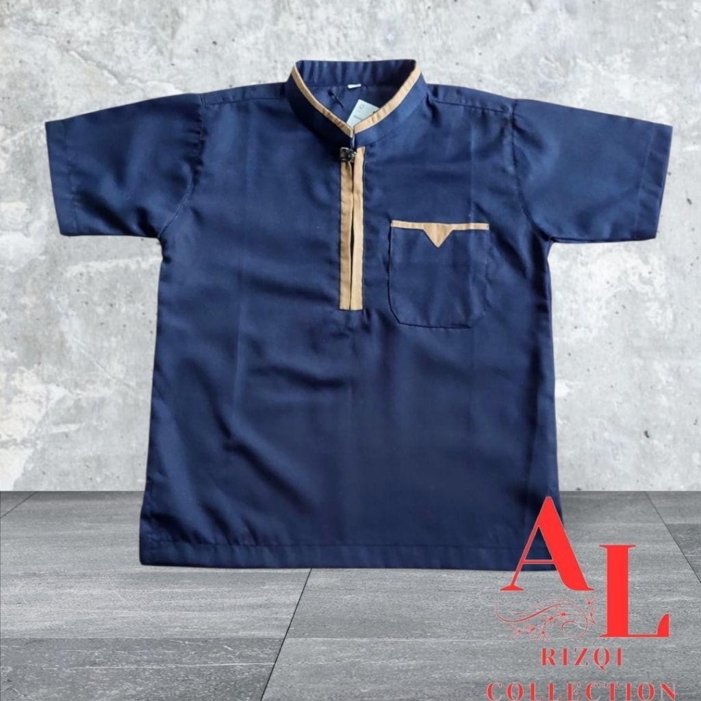 koko kurta anak laki laki //baju koko kurta anak anak laki laki usia 3-10 tahun ritsleting depan'