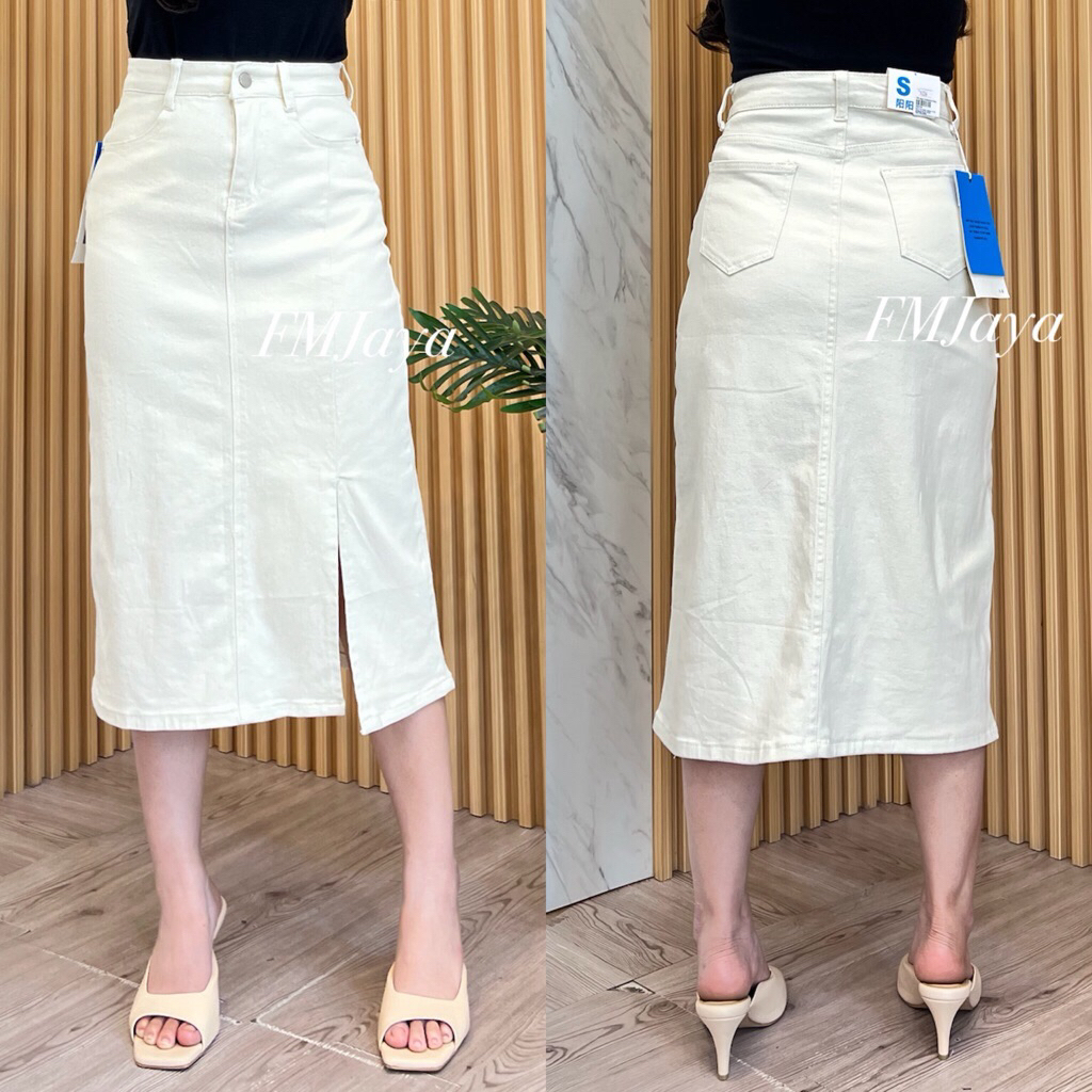Jeans Skirt Broken White