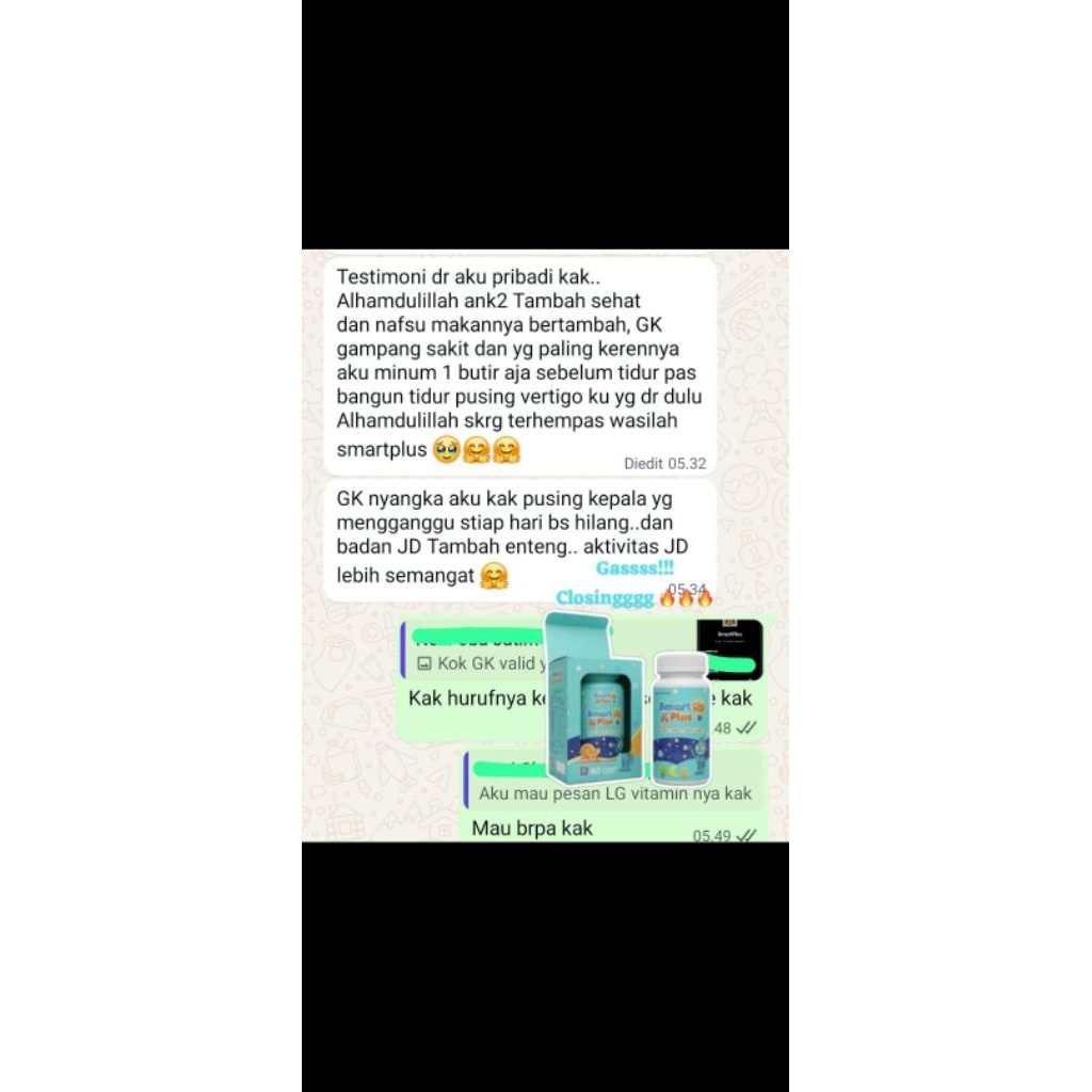 smartplus vitamin mata dan otak anak