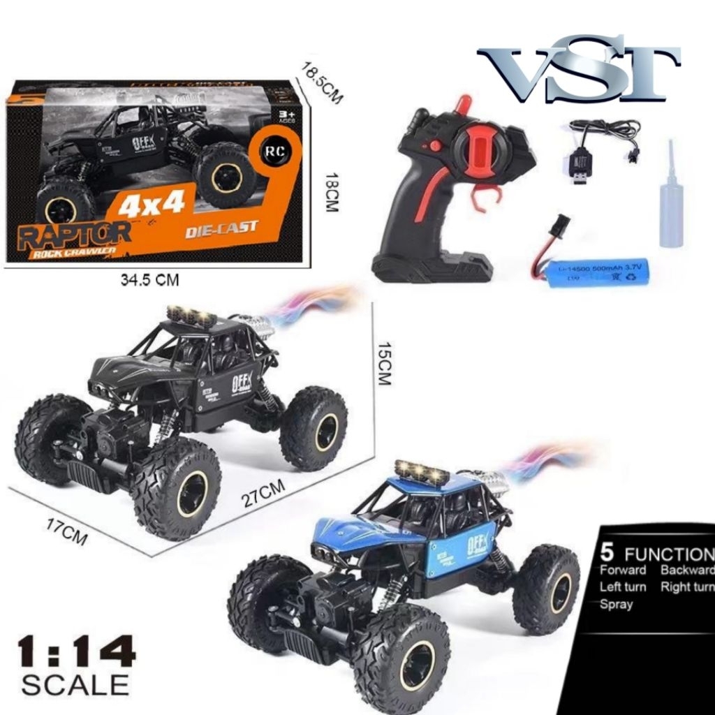 MOBIL REMOTE REMOT KONTROL SPRAY ASAP OFFROAD 4WD METAL 2.4 GHz