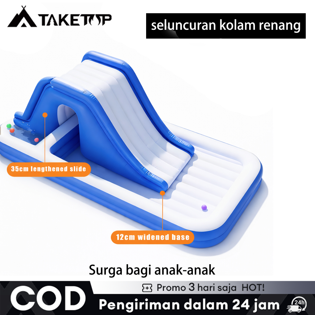 [Follow us for discounts] Perosotan Kolam Renang Anak Karet Jumbo Perosotan Kolam Anak Cocok Untuk