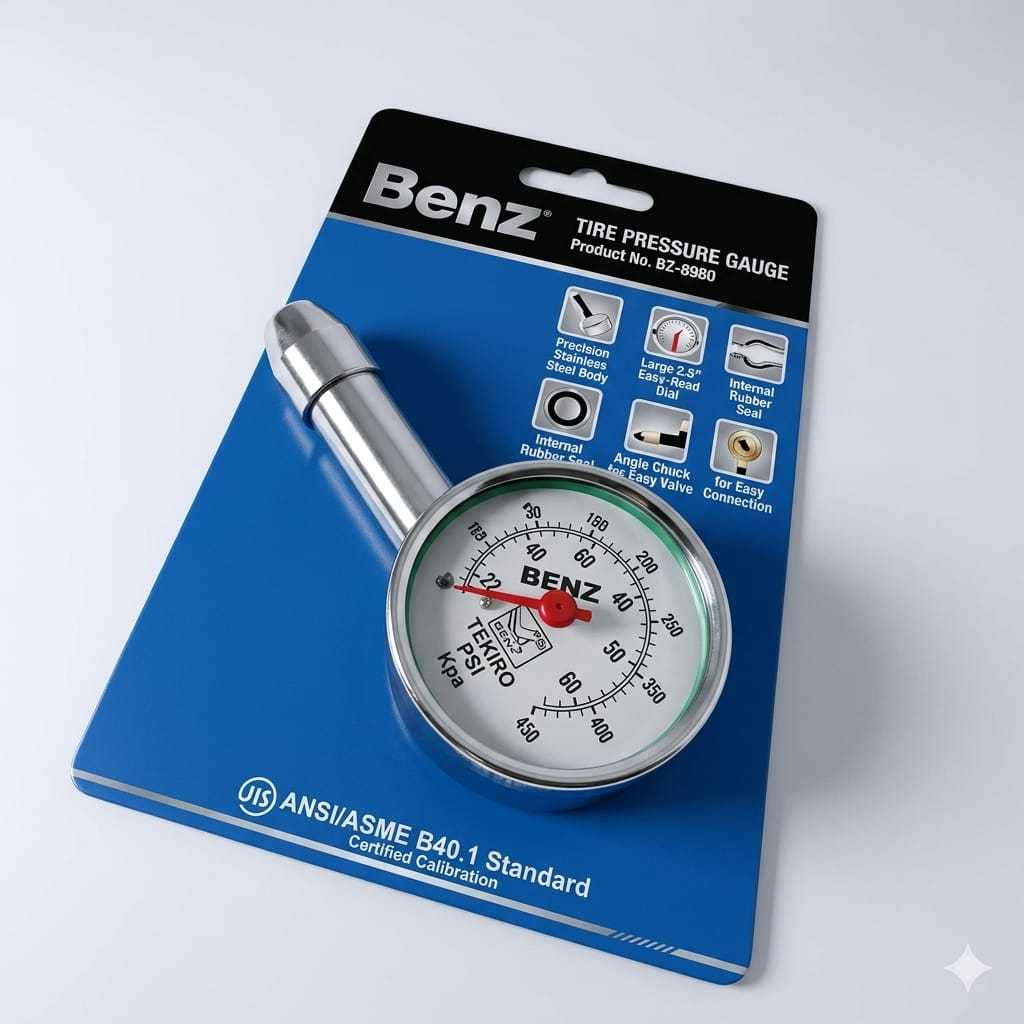 Tekiro Tire Pressure Gauge 60 Psi Alat Ukur Tekanan Ban / Alat Ukur Tekanan Ban Lonceng 60 Psi