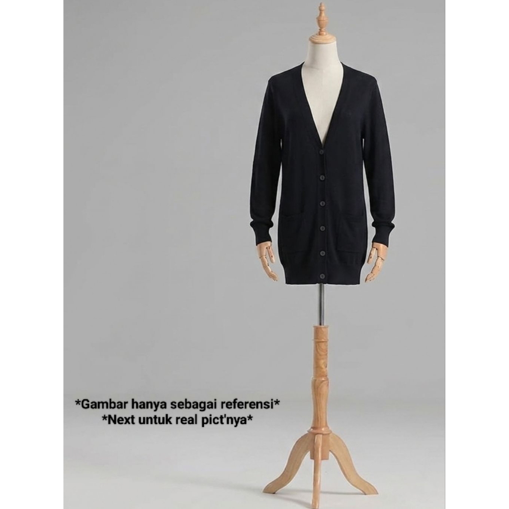 long cardigan hitam { Baju PL }