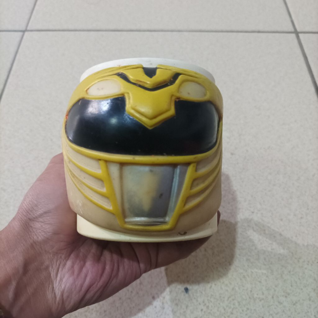 Vintage Original Saban Mug Power Rangers Whit Tiger Mainan Action Figure
