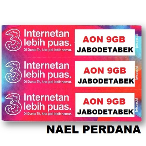 VOUCHER TRI AON 9GB JABODETABEK
