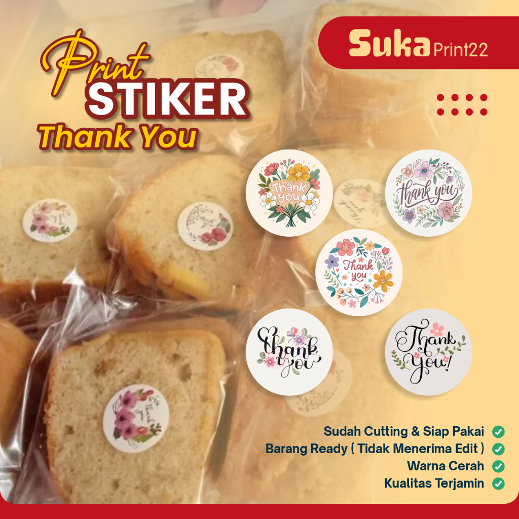 Sticker Thank You - Stiker Thank you untuk jualan - Label Sticker Thank You
