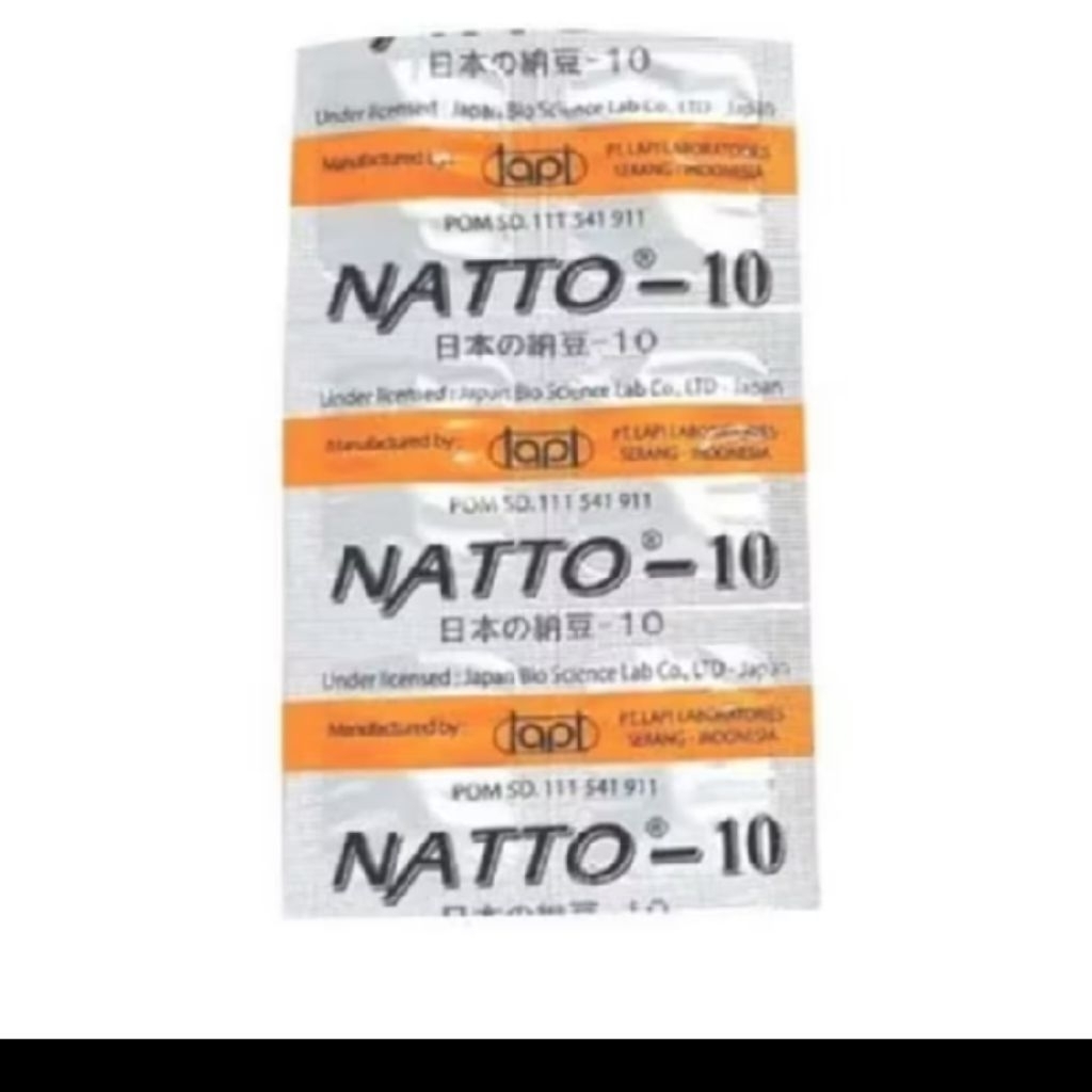 Natto 10 tablet vitamin kesehatan jantung