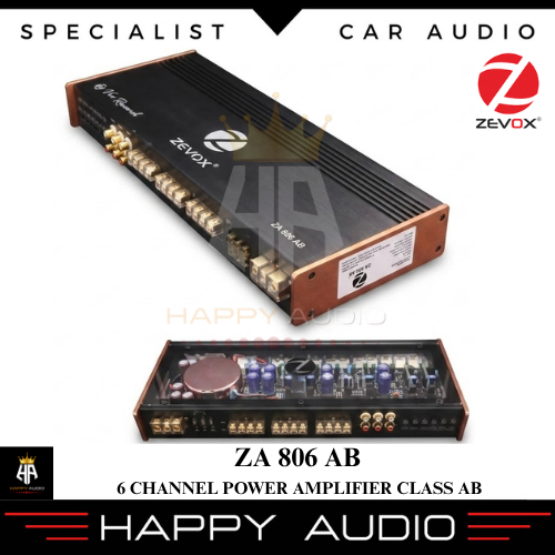 Power Amplifier 6 Channel ZEVOX ZA 806 AB Ampli 6Ch Class AB Audio Mobil Original