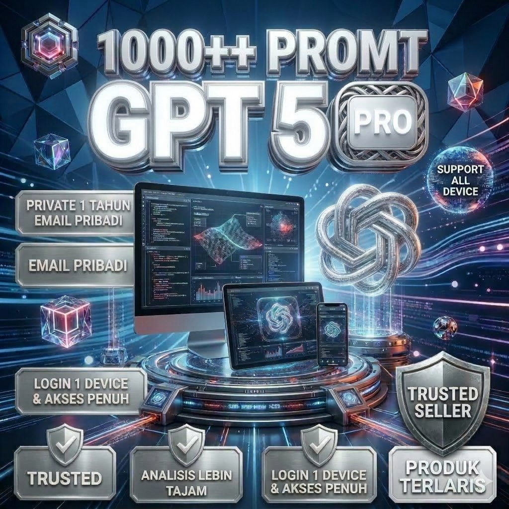 1000++ PROMT | GPT 5,2 PRO 1 BULAN PRIVATE PLUS PLAN