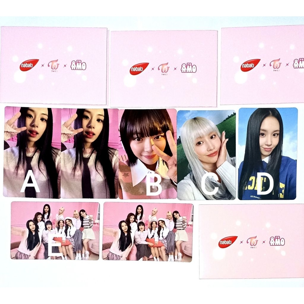 Readystock official Photocard PC TWICE NABATI AMO Momo Jeongyeon Chaeyoung group grup OT9 mina sana 